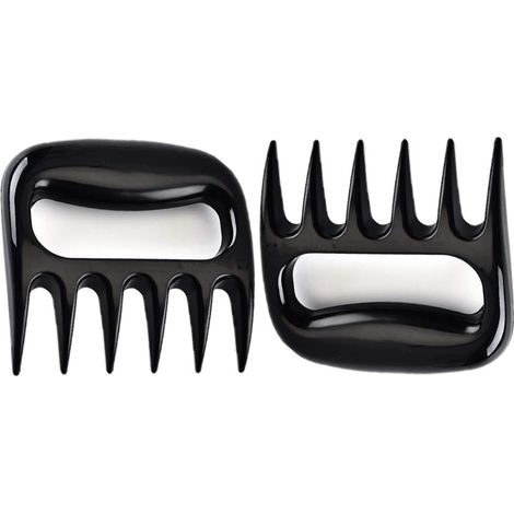 1 paire de couperet à viande créatif en forme de griffe d'ours Bblack diviseur de barbecue en plastique outil de division de plat chaud (noir) (1/4)