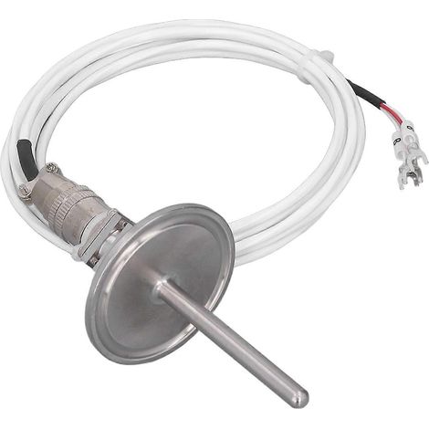 PT100 Temperatursensor mit abnehmbarem 3-poligem Stecker (Luftfahrtstecker), Temperaturfühler, Messleitung 2 Met