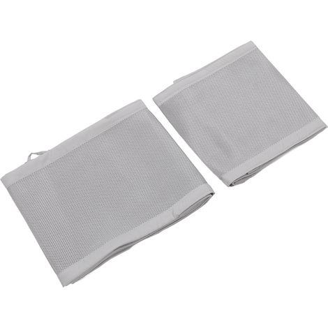 Lot de 2 tours de lit bébé réglables en hauteur, en maille, pour lits bébé standard, gris. (1/5)