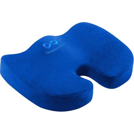Coussin de chaise Everlasting Comfort, forme en U, mousse à mémoire de forme, bleu (1/4)