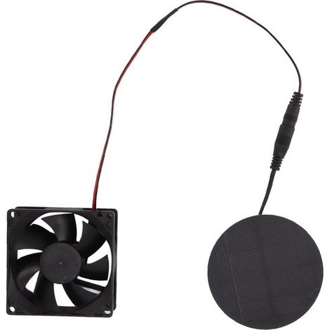 Ventilador extractor solar, de bajo consumo energético y silencioso, para ventilación y refrigeración.