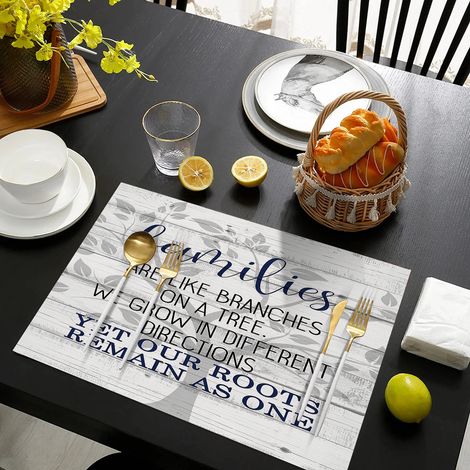Hot-selling PVC placemats, non-slip, waterproof, heat-insulating, letter series, hotel restaurant Western-style placemats - Letter design - 10 - Leather printed with color 3045CM