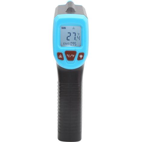 Pistolet de Mesure de Température Infrarouge avec Affichage LCD Thermomètre Industriel sans Contact Pistolet Thermomètre (Blue ) (1/5)