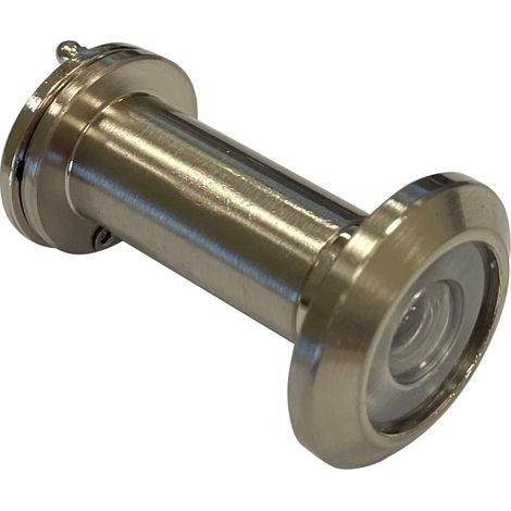 FontBrico A-1805595 Spioncino, Visiera, Lente angolare a 180 Gradi, per Porte Interne ed Esterne, Diametro 14 mm, Spessore della Porta 35-60 mm, Nichel (1/3)