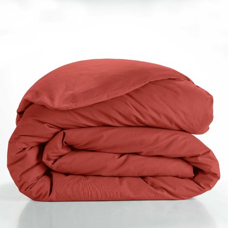 Housse de Couette 240 x 220 cm Lina Terracotta 100% Coton (1/4)