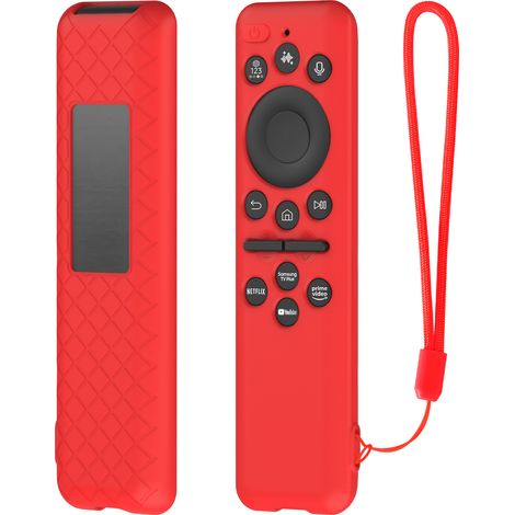 Compatible avec les télécommandes Samsung BN59-01432A / BN59-01480L — Étui de protection intégral en silicone, anti-poussière et antichoc — Rouge — Lot de 2 (1/4)