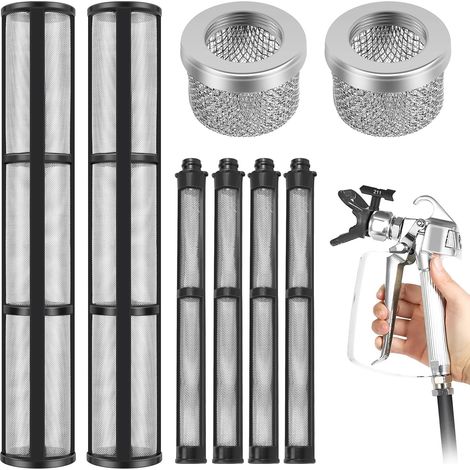 JSSEVN - Pack of 8 Airless Filters - 3 Types of Filters for Airless Sprayers - Heat Resistant - For Graco 695 795 1095 Spray Guns (1/5)