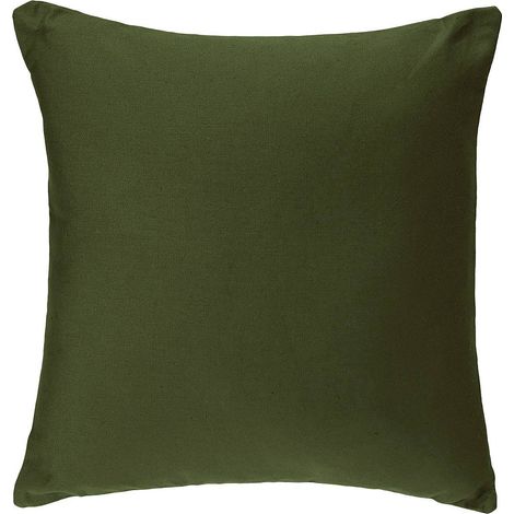 Kissen mit abnehmbarem Bezug aus Baumwolle - khakigrün - 38x38 cm