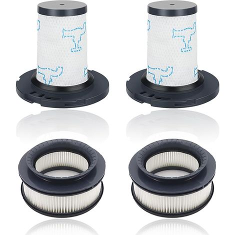 Compatibilità del filtro riutilizzabile per aspirapolvere Rowenta X-Force Flex 11.60 12.60 14.60 15.60, parti di ricambio del filtro, 2 filtri pre-motore + 2 filtri post-motore, sostituisce ZR009007, 