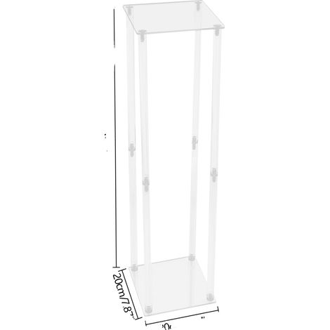 Soporte para macetas, diseño moderno de acrílico, montaje desmontable, transparente. (1/2)