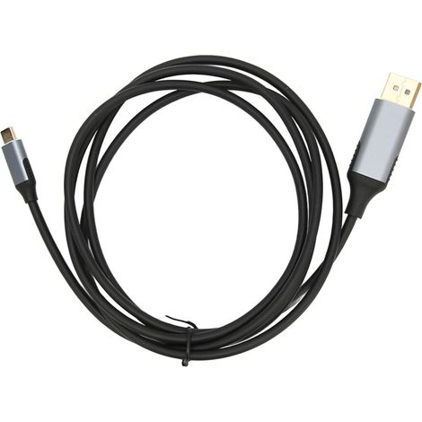 Adaptateur Type-C vers DisplayPort, 4K 60 Hz, 10 Gbit/s, USB-C vers DP, convient à une utilisation à domicile/au bureau, 1,8 mètre.