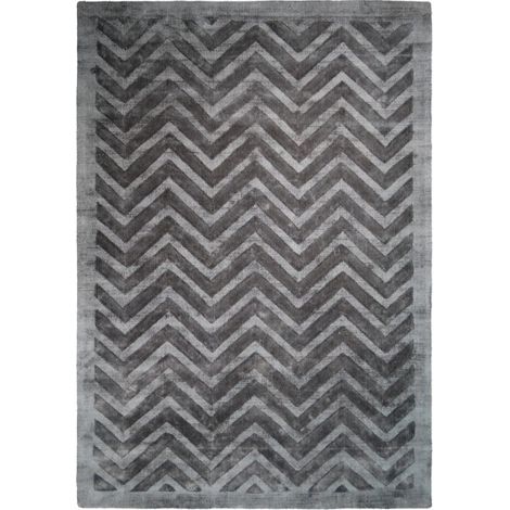 Tapis Rayures à Poils Courts "Luxury IV" Gris 80 x 150 cm (1/4)