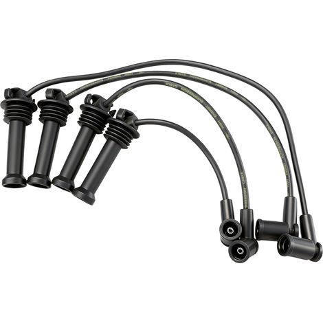 4PCS Spark Plug Ignition Lead Wire Set Compatible with Ford C-Max Mk2 Focus Mk1 Mk2 Mk3 Mondeo Mk4 Fiesta Mk4 Mk5 Mk6 Fusion Puma Mazda 2 Volvo, Replacement Ignition Cable 1335369 1335377 (1/5)