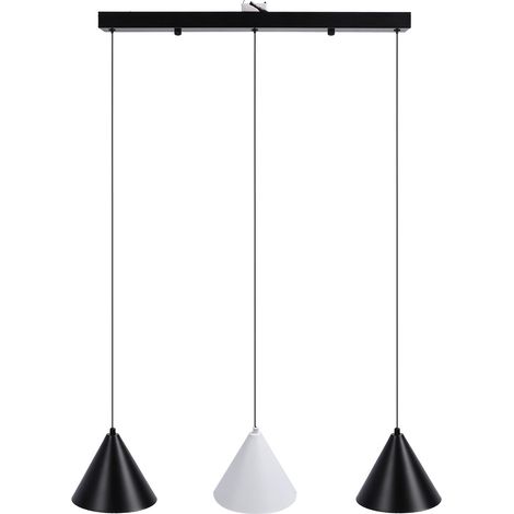 Ortviai Suspension 3 lumières en fer design nordique avec 3 températures de couleur (chaud/neutre/froid) pour cuisine et salon (1/5)