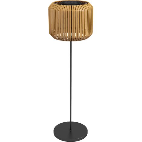 Outsunny Lampada da Esterno Solare con Illuminazione LED Ø34x130 cm Gialla