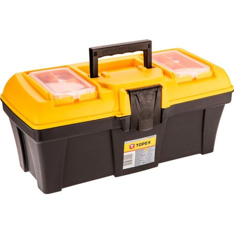 Caja de herramientas de 16 pulgadas con organizadores, asa de plástico, 79R124