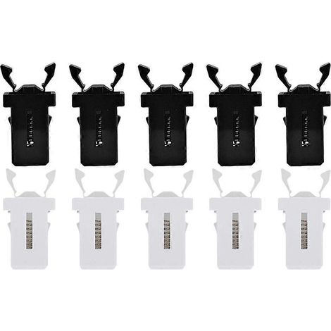 10 pièces de rechange pour verrou de poubelle, boucles de pression universelles pour couvercle de poubelle, clip de réparation pour loquet de couvercle de poubelle, bouton de verrouillage Push-T : (1/4)