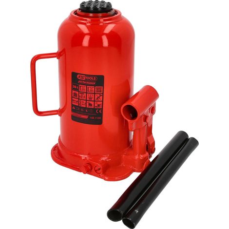 Kstools – Cric bouteille hydraulique 20000 kg – Hauteur de levée 235-445 mm – Construction en acier – Soupape de surcharge pour sécurité (1/2)