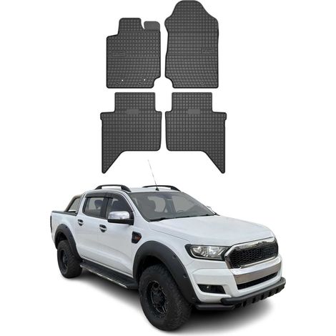 OMAC Tapis de Sol pour Ford Ranger T6 2015-2022 DoubleCab Caoutchouc Noir