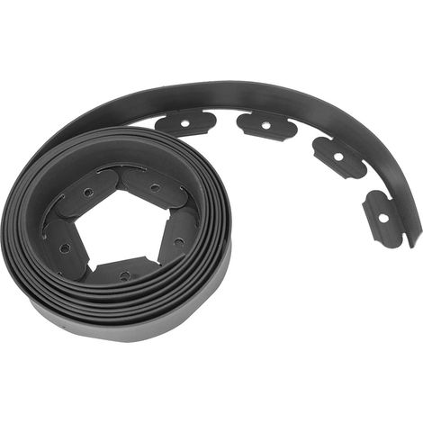Kit de bordure de jardin comprenant 15 piquets en PE pour l'aménagement paysager, les parterres de fleurs et les pelouses. (1/5)