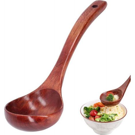 Louche à soupe en bois, louche en bois, louche en bois, grande louche en bois, peut être utilisée dans les restaurants