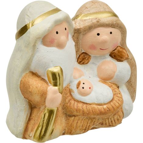 Weihnachtskrippe mit 3 Figuren, H. 7,5 cm - (1/5)