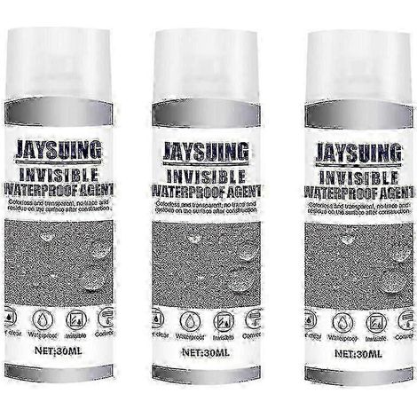 Jaysuing Spray d'étanchéité liquide 3 pièces, revêtement imperméable à forte adhérence, spray de réparation de fuites d'eau, bouchon d'étanchéité (1/5)