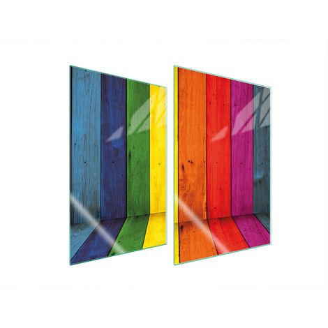 Assiette de protection en verre pour la cuisine 2x35x52 colorée (1/5)
