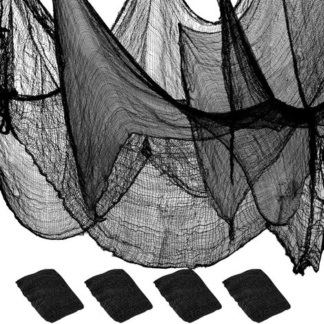 Lot de 4 Tissus effrayants pour Halloween - 72x30 Pouces - Fournitures de fête d'halloween - Intérieur et (1/5)