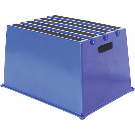 Schwerlasttritt Stufen einschl. Plattform 1 Plattformhöhe 307 mm Kunststoff blau (1/3)