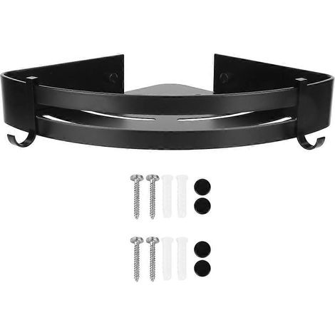 Eckwand-Seifen- und Accessoireshalter, stabiler Aufbewahrungsorganizer für Dusche und Badezimmer, robuste Metallwandhalterung, verchromt, einfache Montage, 2er-Set (1/5)