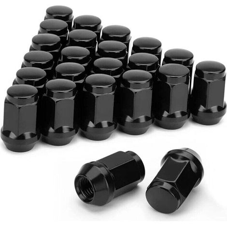 24 éCrous de Roue 12 X 1,5 à ExtréMité FerméE, pour Cruiser 2007-2022, 2001-2007 Sequoia Black (1/4)