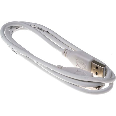 Câble USB RS PRO, USB-A mâle vers USB-A mâle, Blanc, 1m ( Prix pour 1 ) (1/3)