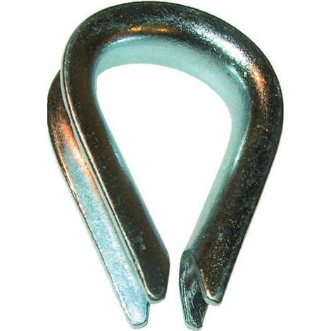 Cosse coeur petite ouverture - acier galvanisé  16mm (1/2)