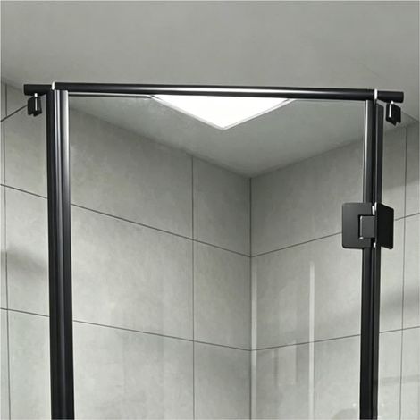Barre de support rétractable pour porte douche en verre, acier (1/5)
