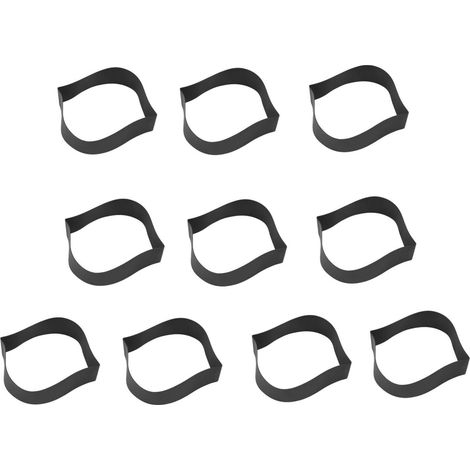 Lot de 10 bandes de protection pour pieds de chaise d'enfant, en TPE extensible et flexible, pour chaises de classe, noires (épaisseur 1,2 mm). (1/5)