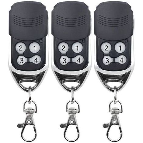 433MHz Telecommande Universelle Portail,Telecommande Came Porte de Garage de Remplacement, Super Copie, Code Fixe, Code Roulant, Applicable à Télécommande DOORHAN CAME MOTORLIN,3pcs