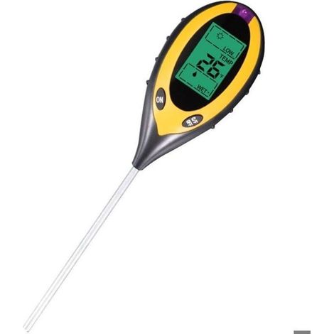 Rilevatore 4 in 1 di pH del terreno, umidità, luce e temperatura tester di pH per giardino (batteria non inclusa)