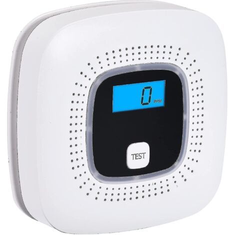 Détecteur de monoxyde de carbone avec affichage numérique et alimentation par batterie remplaçable, détecteur de monoxyde de carbone avec Te (1/5)