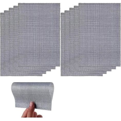 Lot de 10 patchs moustiquaires, filtre en maille métallique, filet anti-insectes, tissu auto-adhésif (1/4)