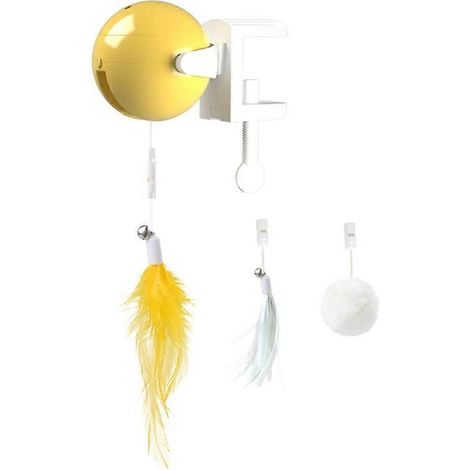 Jouet pour chat à plumes auto-élévateur, baguette à plumes pour chatons, jouet de chasse d'intérieur pour chatons (1/5)