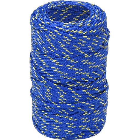 Corde utilitaire polyvalente 2 mm 25 m Bleu PP vidaXL