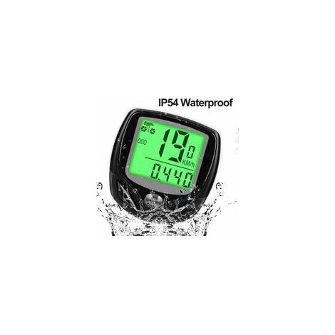 Compteur de vélo sans fil 16 fonctions, IP54, étanche, noir – (1/5)
