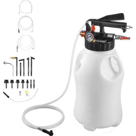 Pompe de transfert de fluide automatique, réservoir HDPE 8L, extracteur et distributeur d'huile pneumatique pour boîte auto, 15 adaptateurs ATF, vidange pour voitures et bateaux (1/5)