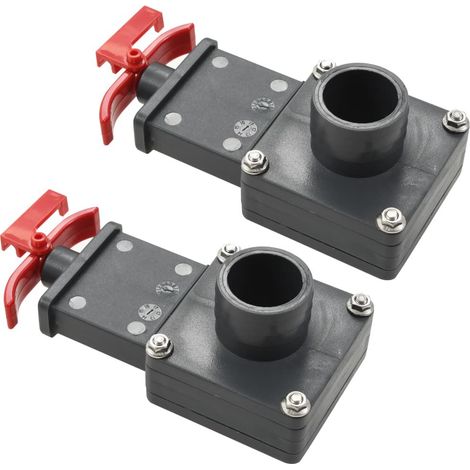 Lot de 2 Vanne piscine Vanne de portail de piscine 2 pcs 1,5" 91859 (1/5)