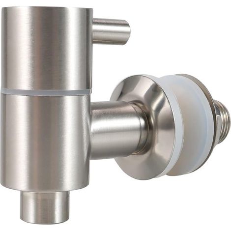 Grifo de repuesto para dispensador de bebidas, caño de acero inoxidable con palanca, apto jarras vidrio, cubos recipientes cerámica agua, 16 mm (1/5)