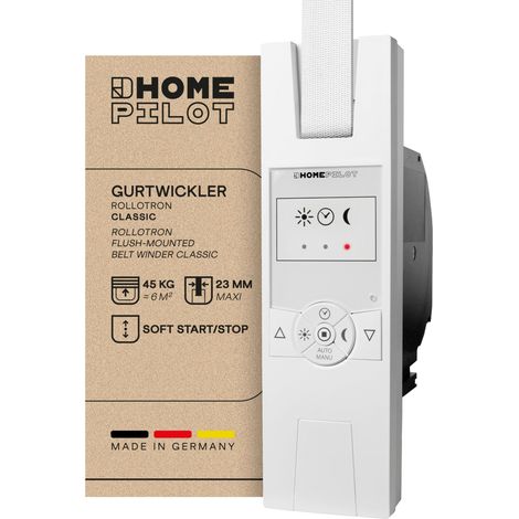 Enrouleur de sangle encastrable Classic pour commande de volet roulant à sangle. Enrouleur de sangle Installation rapide Programmation Fonctionnement autonome - 10132345 (1/5)