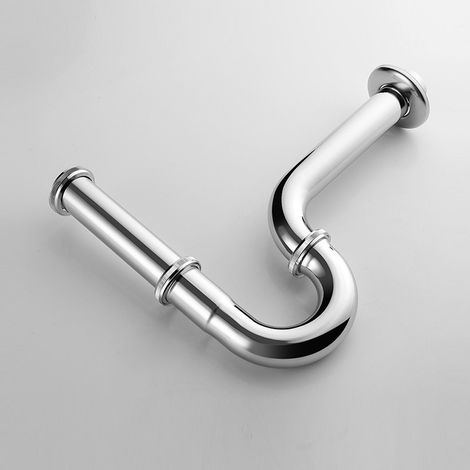 Siphon Waschbecken - Universal Syphon Badezimmer Waschbecken 1 1/4" x 32 mm, Edelstahl Abflussrohr für Bad und Küchenspüle (1/5)