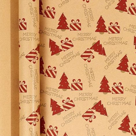Rouleaux de papier cadeau de Noël - 43 cm x 3 m/rouleau - Parfaits pour emballer les cadeaux de Noël et réaliser des décorations festives, décembre (1/5)