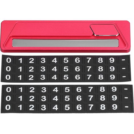 Plaque de stationnement temporaire en alliage d'aluminium pour voiture, support numéro de téléphone, accessoire parking (1/5)
